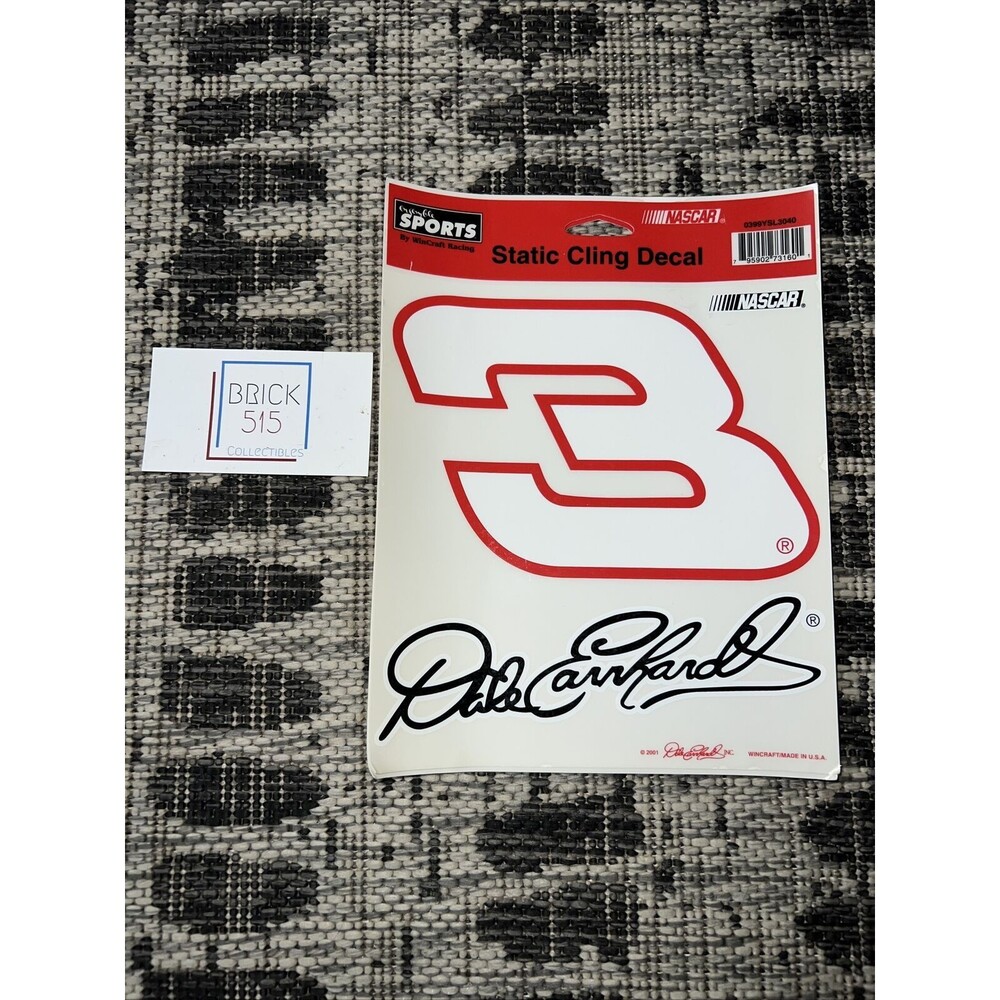 Dale Earnhardt Sr #3  Vintage Removable/Reusable Number Decal NASCAR